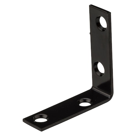 National Hardware National Hardware 2 in. H X 0.625 in. W X 0.08 in. D Black Steel Inside Corner Brace N266-481